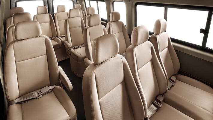It offers 16 seats and 18 seats options, the perfect mix of passenger carrying ability and load-carrying potential.